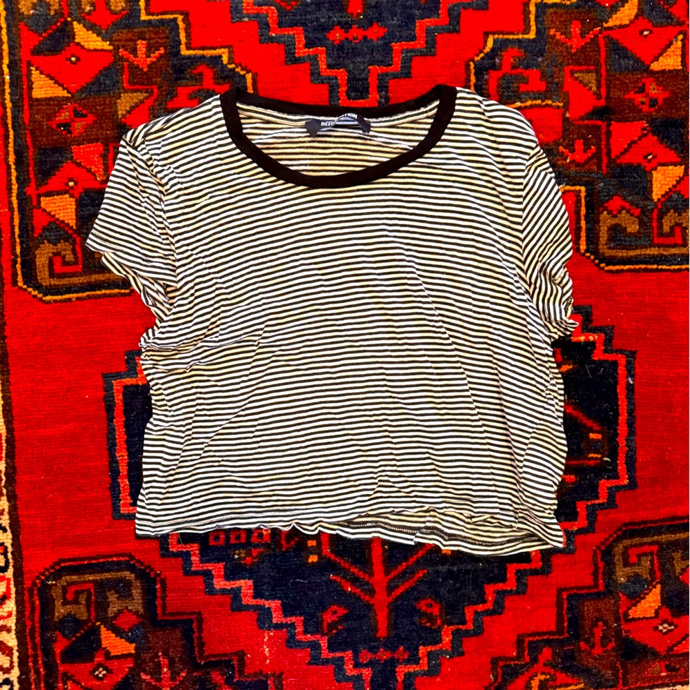 Reformation striped tshirt size S